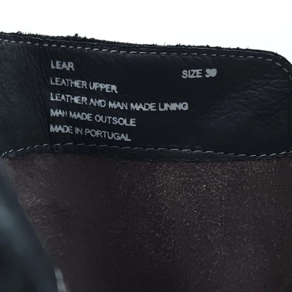 Miz Mooz Lear Black Leather Zip Up Mid Calf Boots - Picture 9 of 10